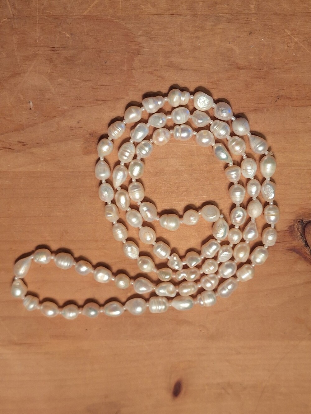 Freshwater Large Pearl  Chunky Necklace - White